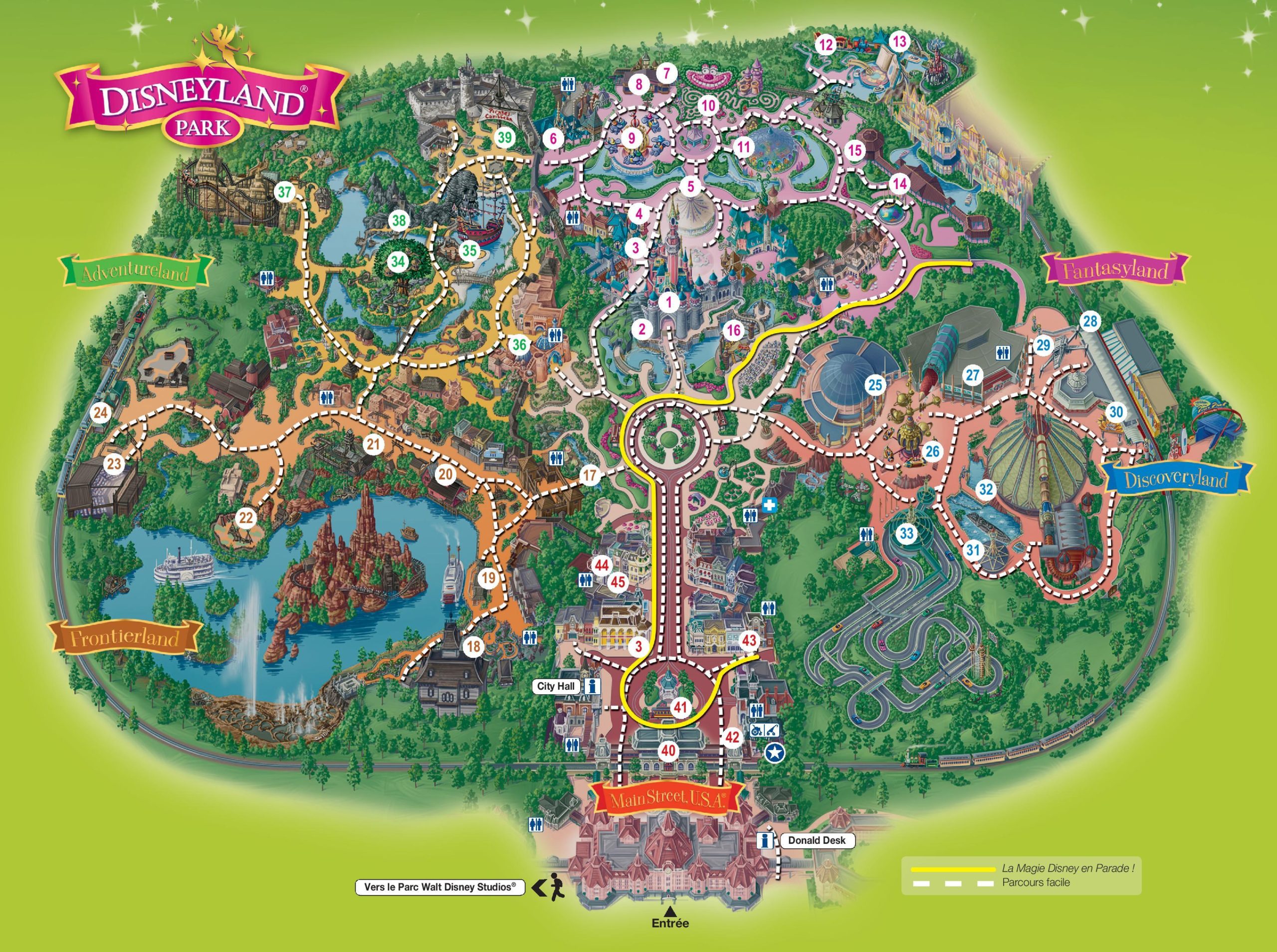 Plan DisneySea Tokyo Disney Collection Map & Guide / Carte Disneyland 