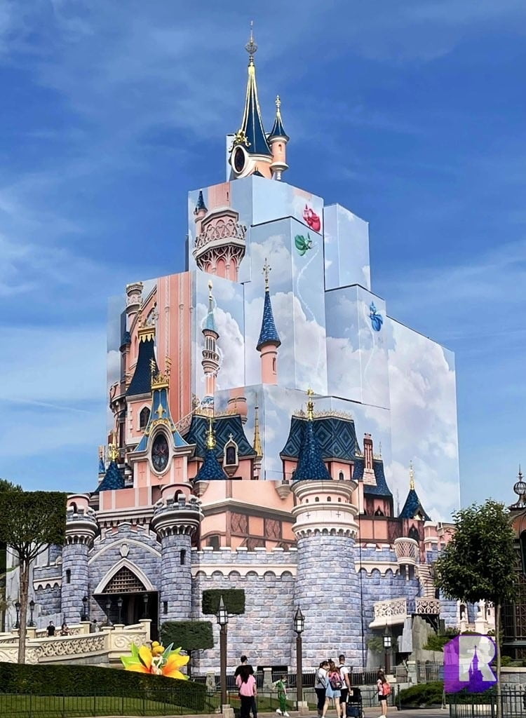 Refurbishment of Sleeping Beauty Castle Announced for Disneyland Paris,  Covered in Tarp During Work