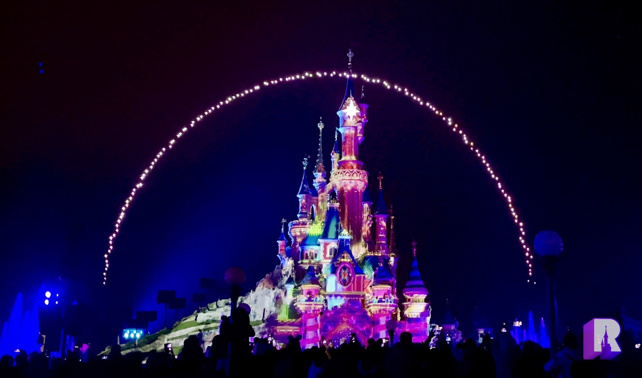 Disneyland Paris Lights Sleeping Beauty Castle in Green in Celebration of  St. Patrick's Day 